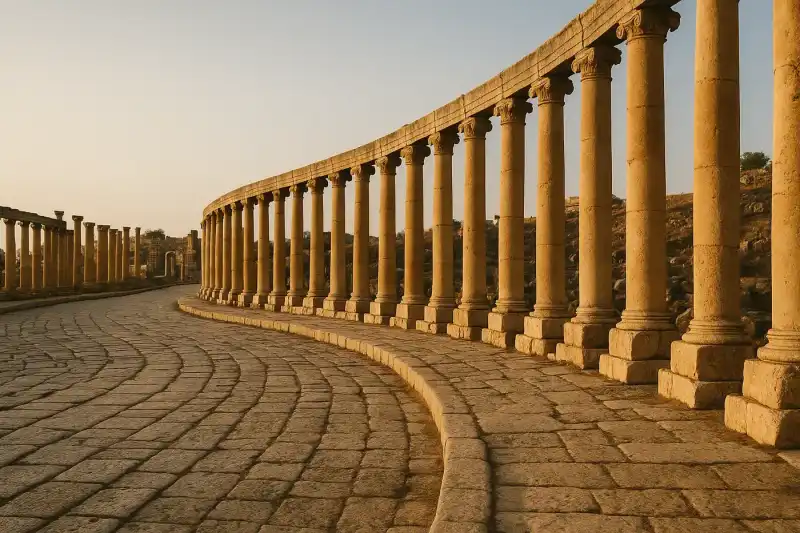 The oval Forum at Jerash, Jordan