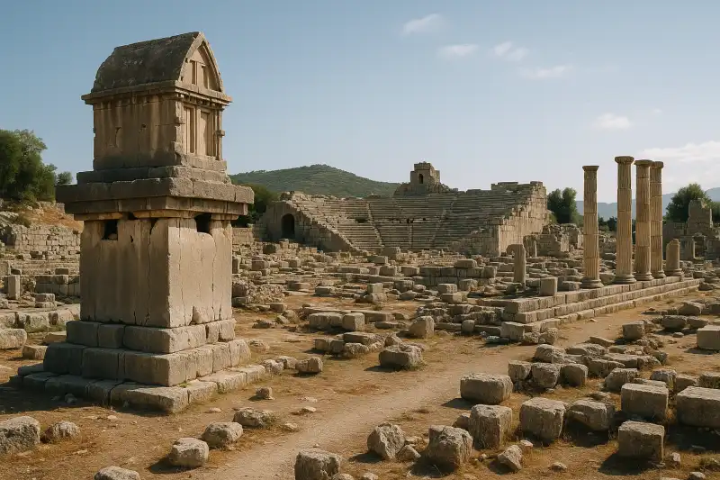 Lycian and Roman ruins at Xanthos and Letoon, Turkey