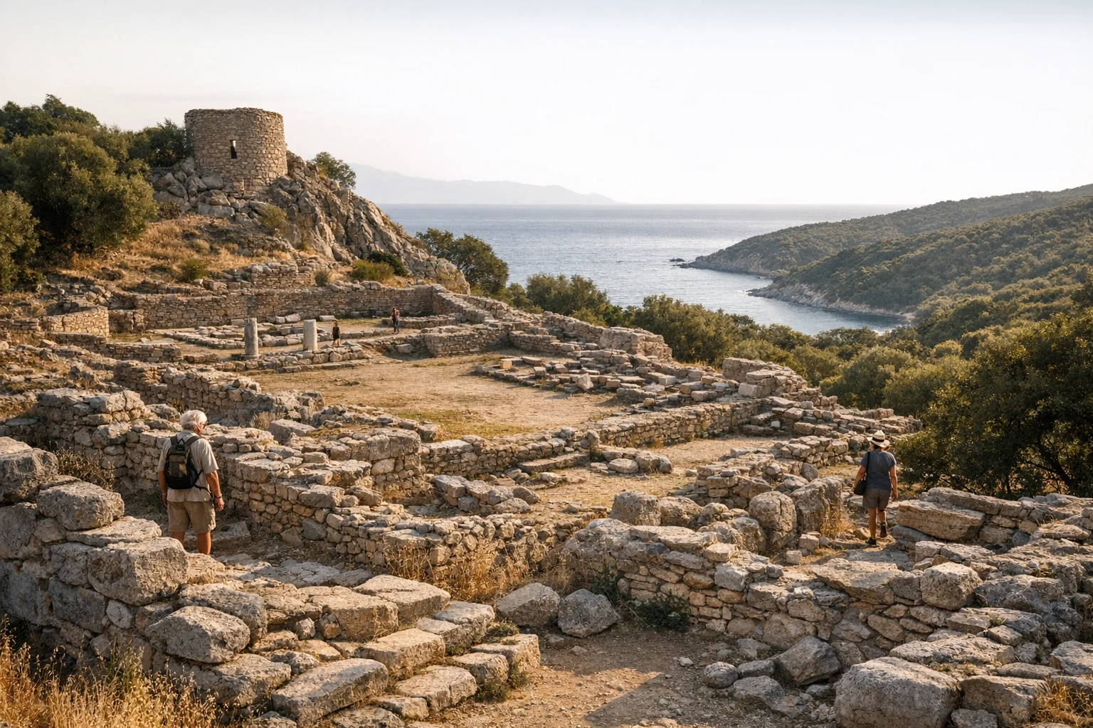 Ruins of Ancient Stagira on the coast of northern Greece