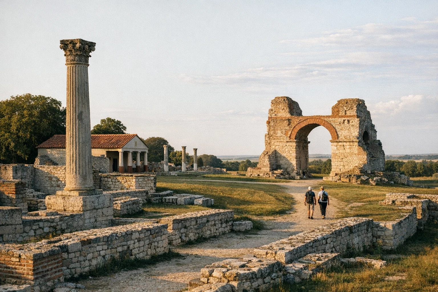The Roman city ruins of Carnuntum in Lower Austria, Austria