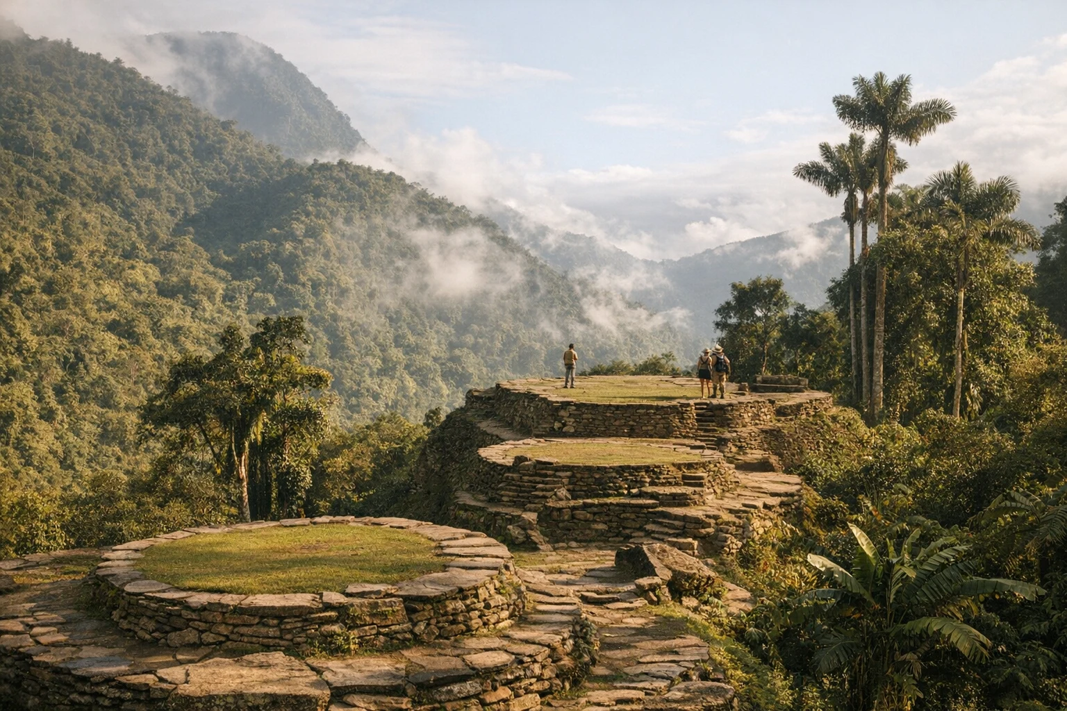 Stone terraces and jungle paths at Ciudad Perdida in Colombia's Sierra Nevada de Santa Marta