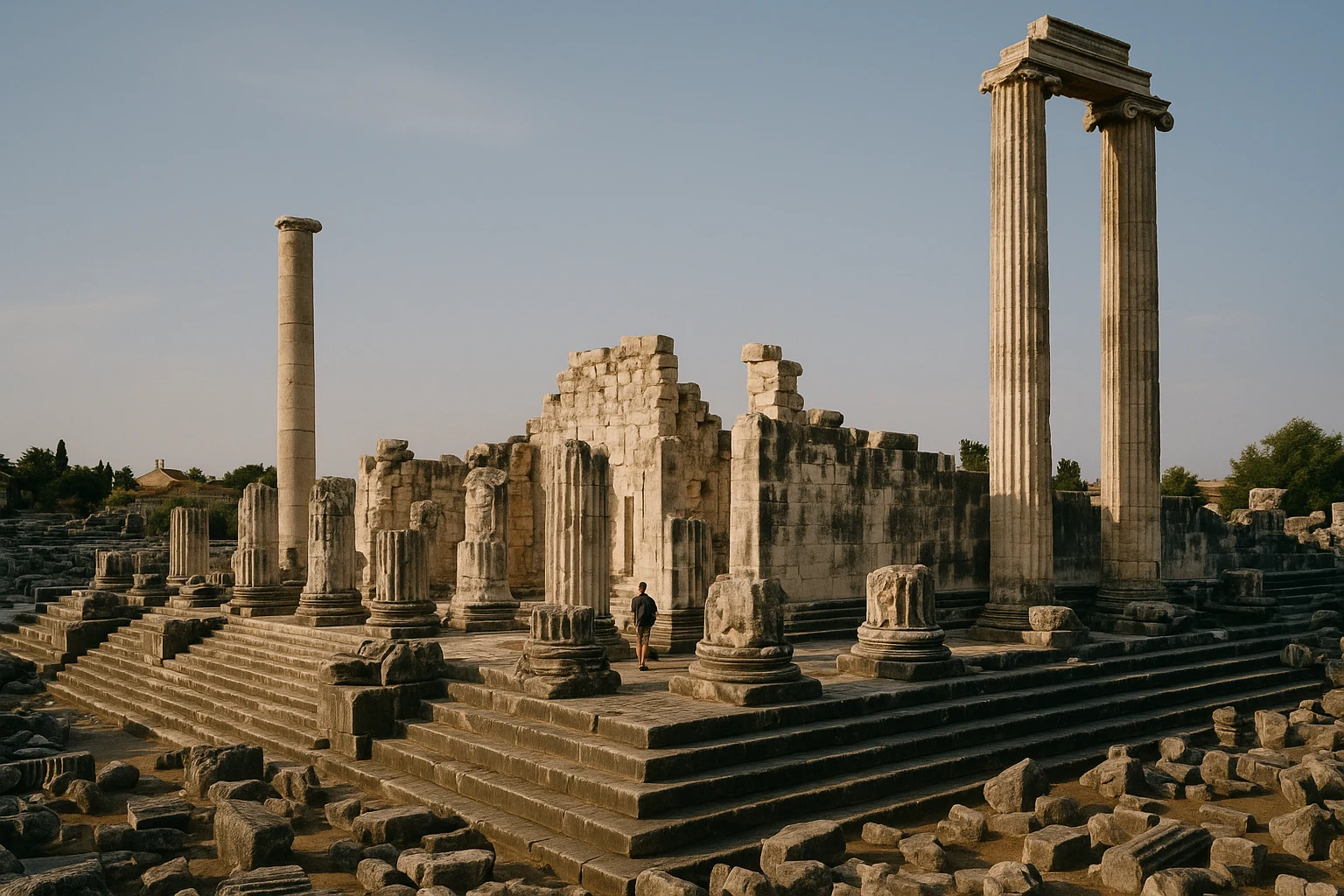 Colossal columns of the Temple of Apollo at Didyma, Turkey