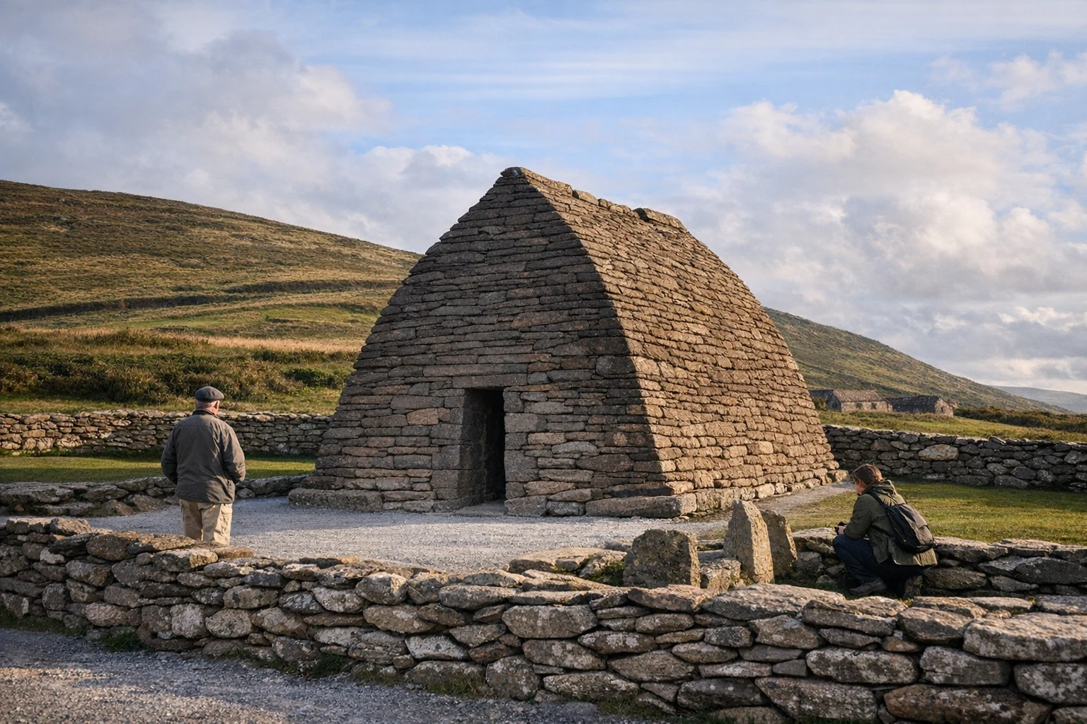 Gallarus Oratory standing on the Dingle Peninsula in County Kerry, Ireland
