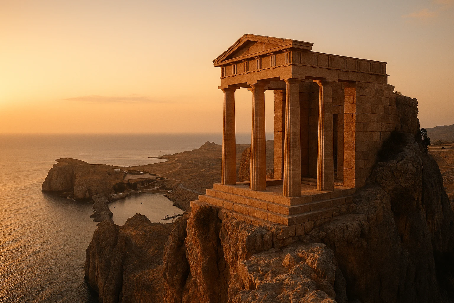 Lindos Doric temple Rhodes