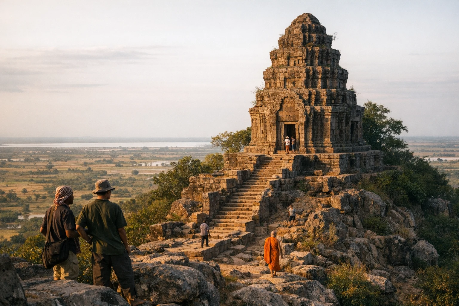 Ancient temple ruins at Phnom Da in Takeo Province, Cambodia