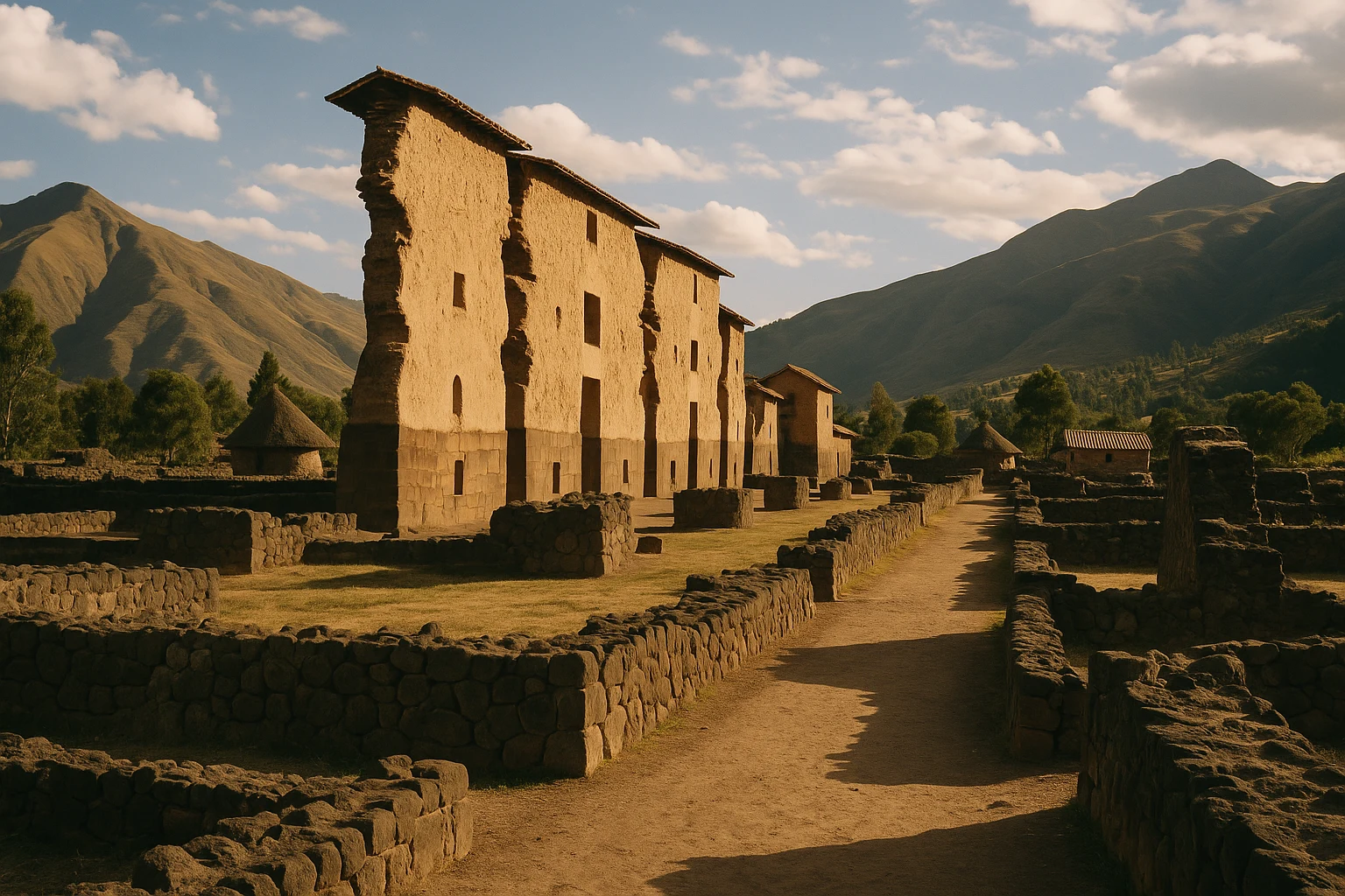 Temple of Wiracocha ruins at Racchi archaeological site, Peru