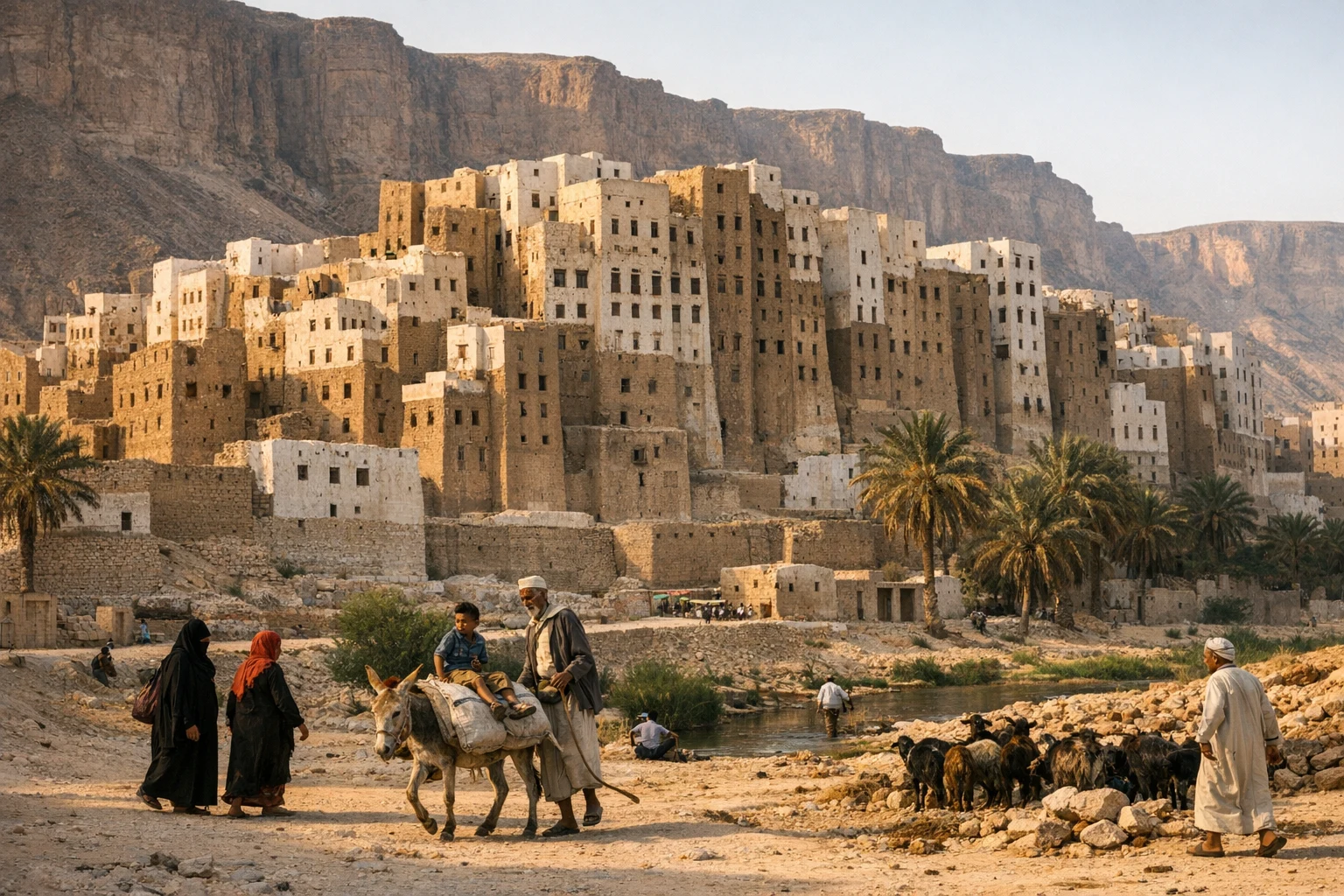 Mud-brick tower houses of Shibam in Hadramawt, Yemen