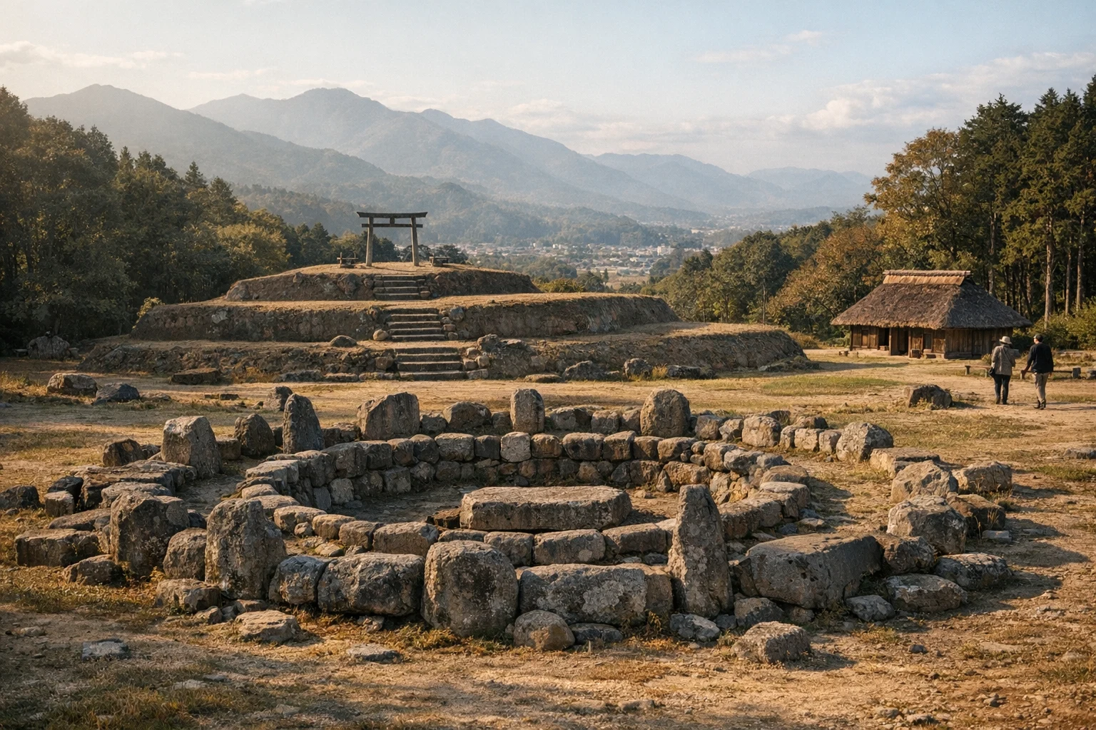 Overview of Tagoyano Site archaeological area in Akita Prefecture, Japan