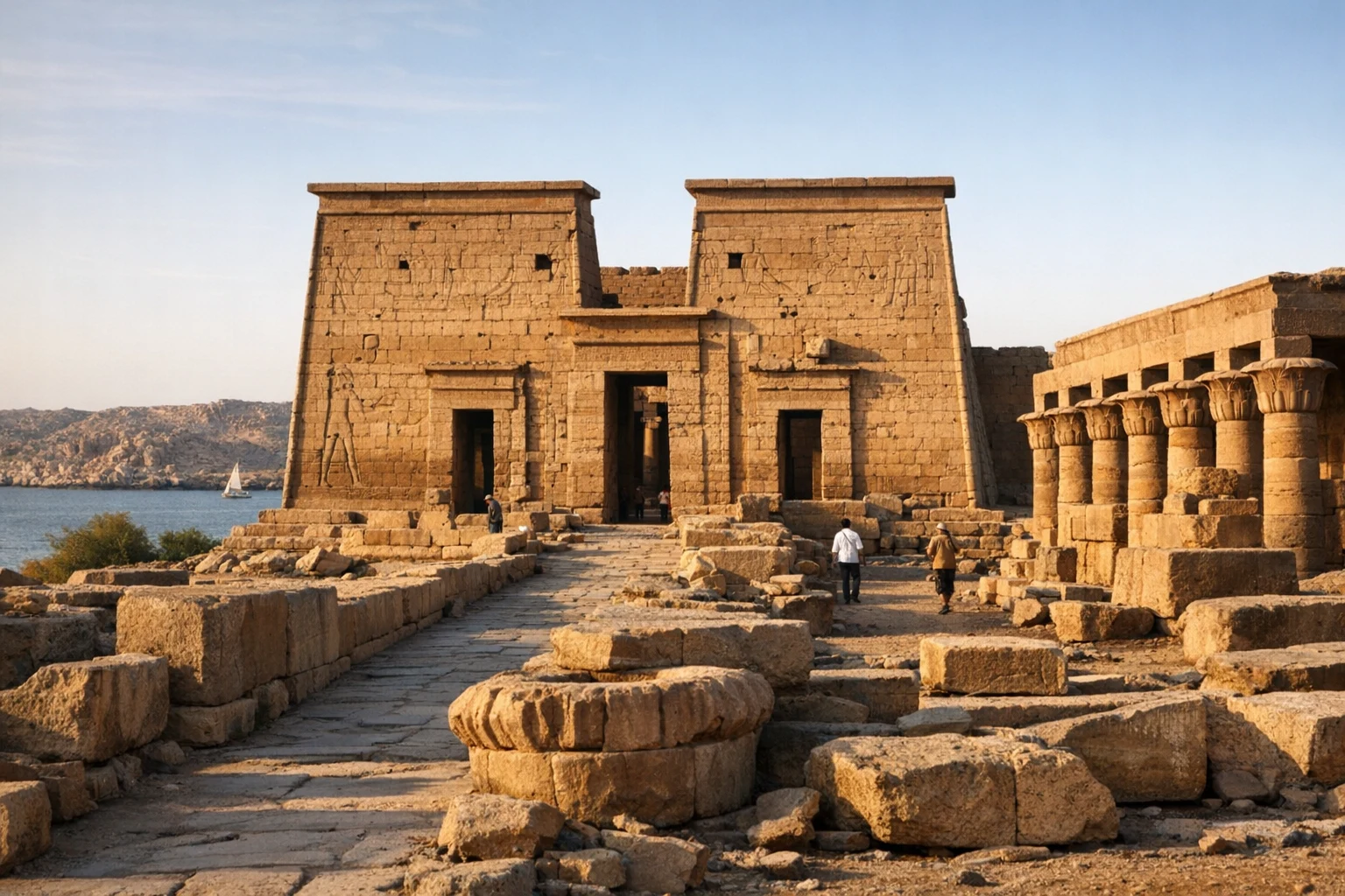 Temple of Kalabsha overlooking Lake Nasser in southern Egypt