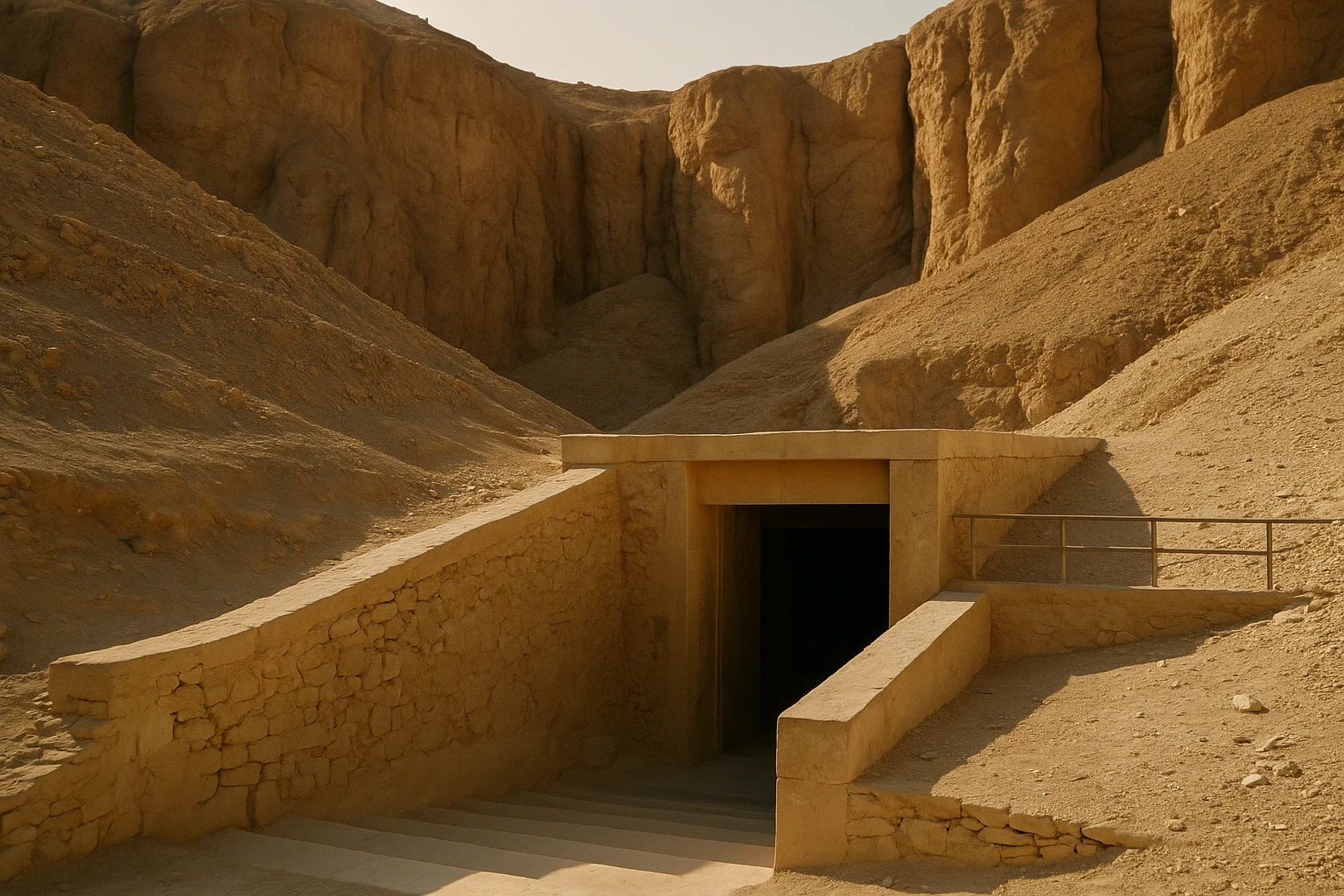 Painted burial chamber of Tutankhamun inside KV62, Valley of the Kings, Egypt
