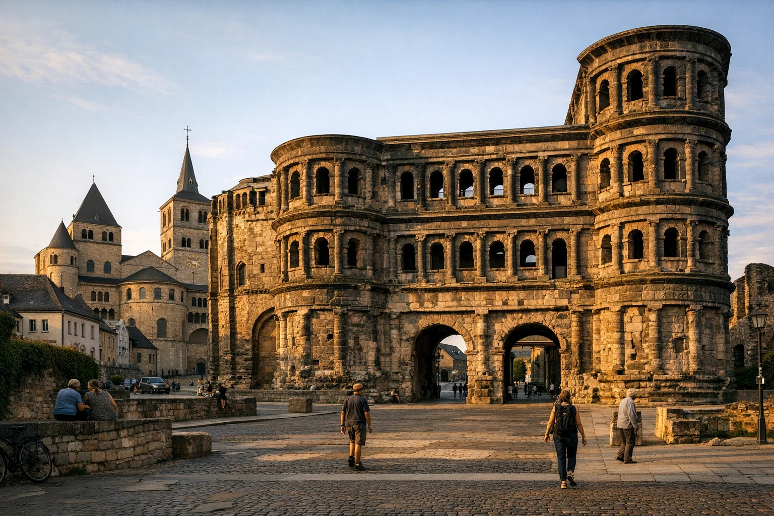 The Porta Nigra and Roman heritage of Trier in Germany