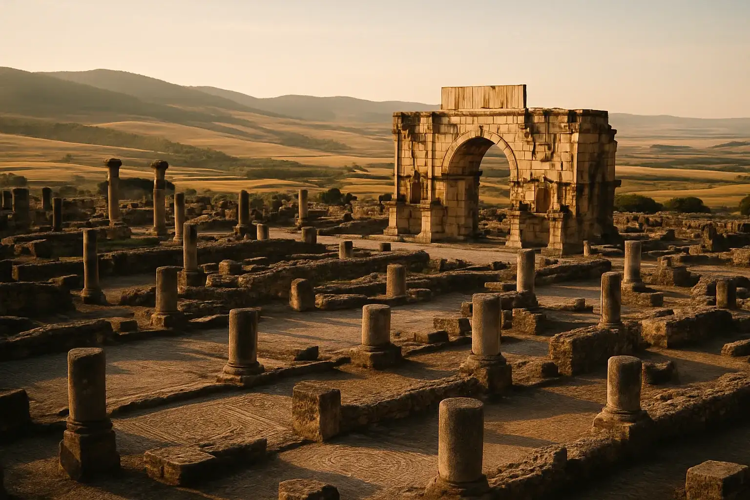 Roman ruins at Volubilis, Morocco