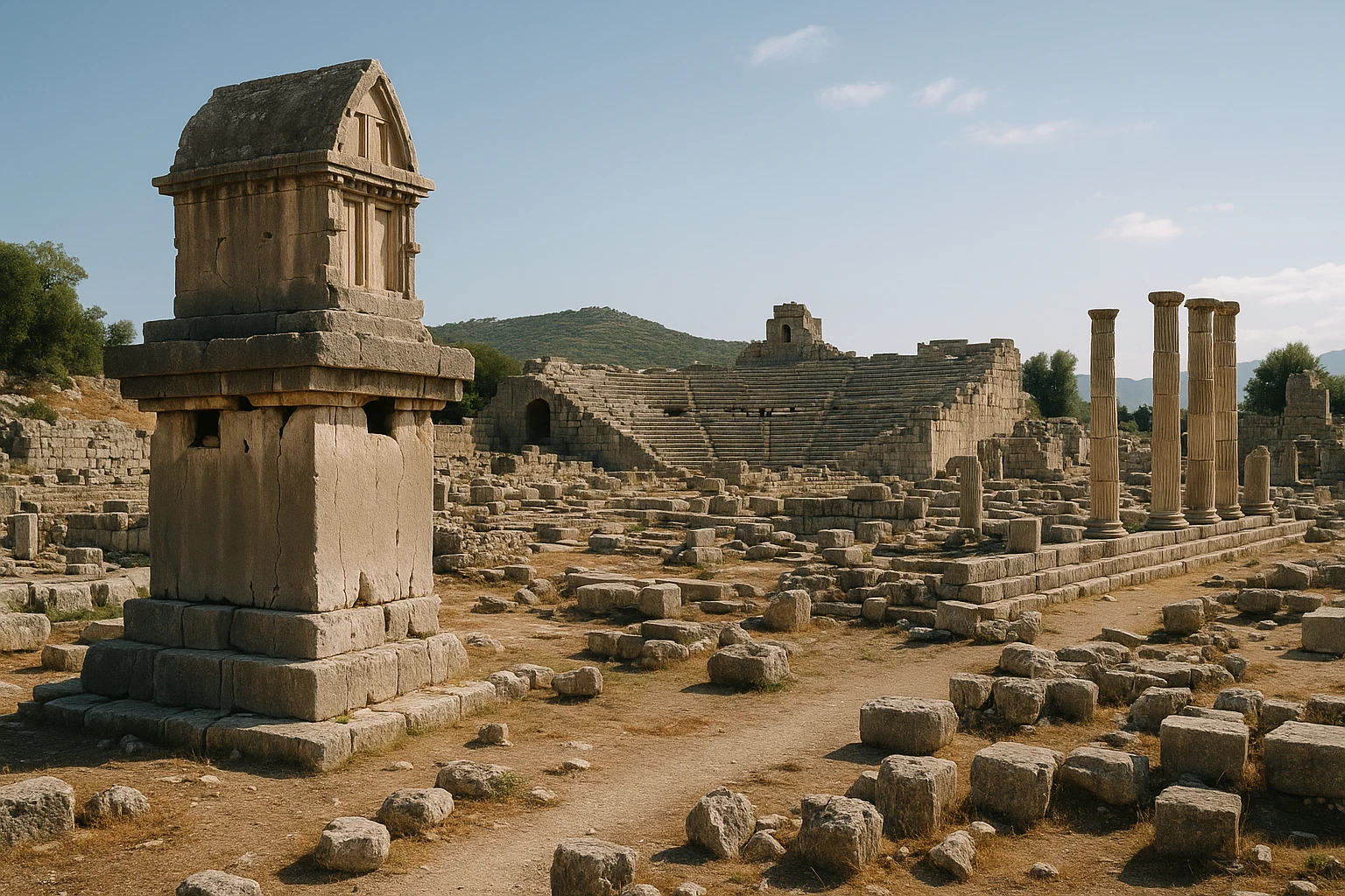 Lycian and Roman ruins at Xanthos and Letoon, Turkey